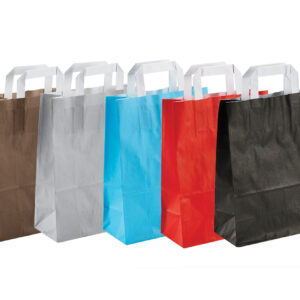 Carrier bag - coloured - with flat handles