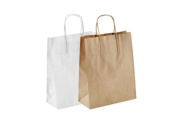 Carrier bag – kraft paper – with twisted paper cord