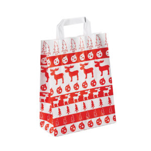 Carrier bag – Christmas – with flat handle or twisted paper cord