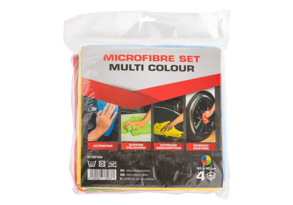 Microfibre cloths multi colour