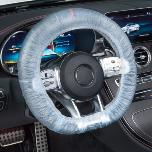 Reusable steering wheel cover – nylon – with elastic rubber band